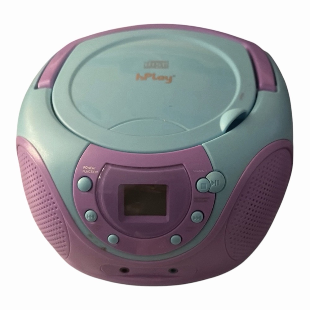 hPlay Compact Disc Player Purple And Blue Works